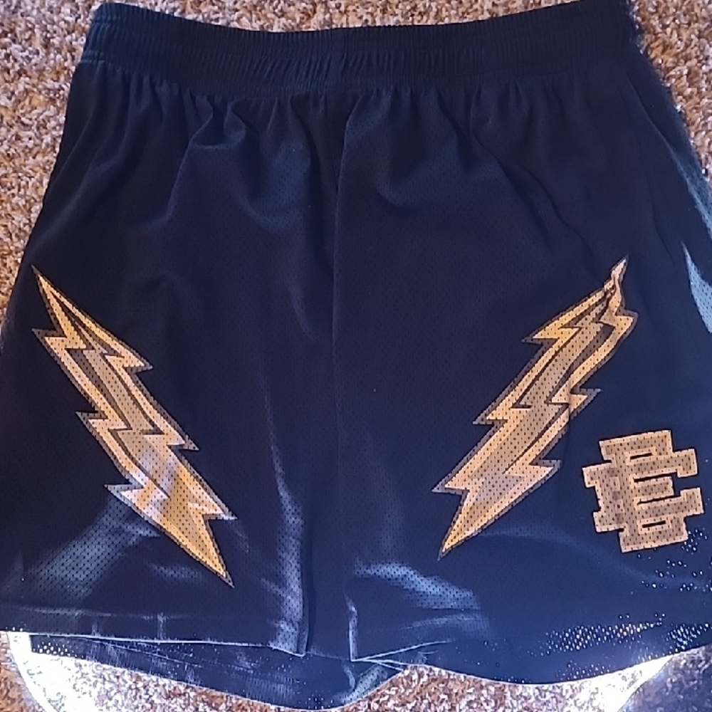 Silver‎ and Black Athletic Shorts